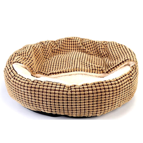 Cama Antiestrés con Capucha Cama Donut - Suave y Lavable para Perros y Gatos