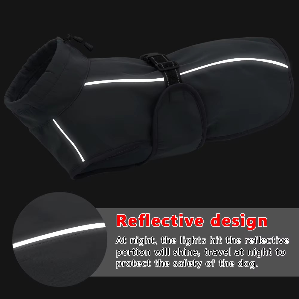 Abrigo Impermeable De Invierno Para Perro - Chaqueta Calida Con Capucha