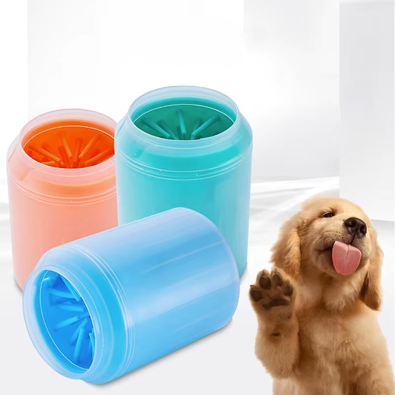 Limpiador De Patas Para Perro - Vaso Portatil Con Cepillo De Silicona