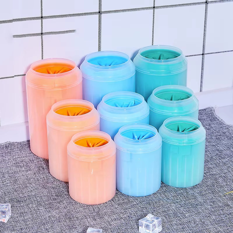 Limpiador De Patas Para Perro - Vaso Portatil Con Cepillo De Silicona