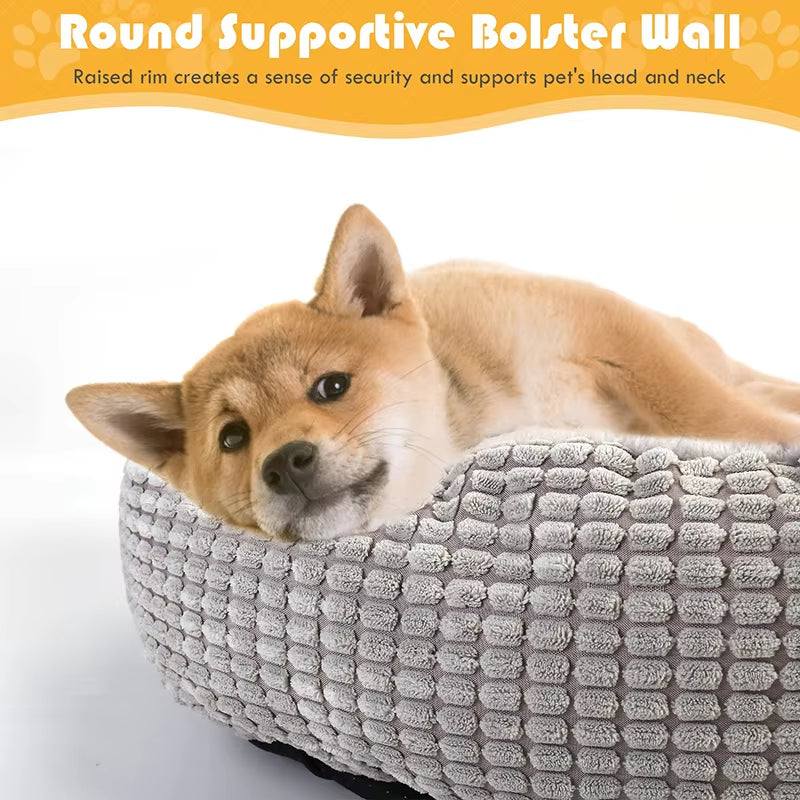 Cama Antiestrés con Capucha Cama Donut - Suave y Lavable para Perros y Gatos