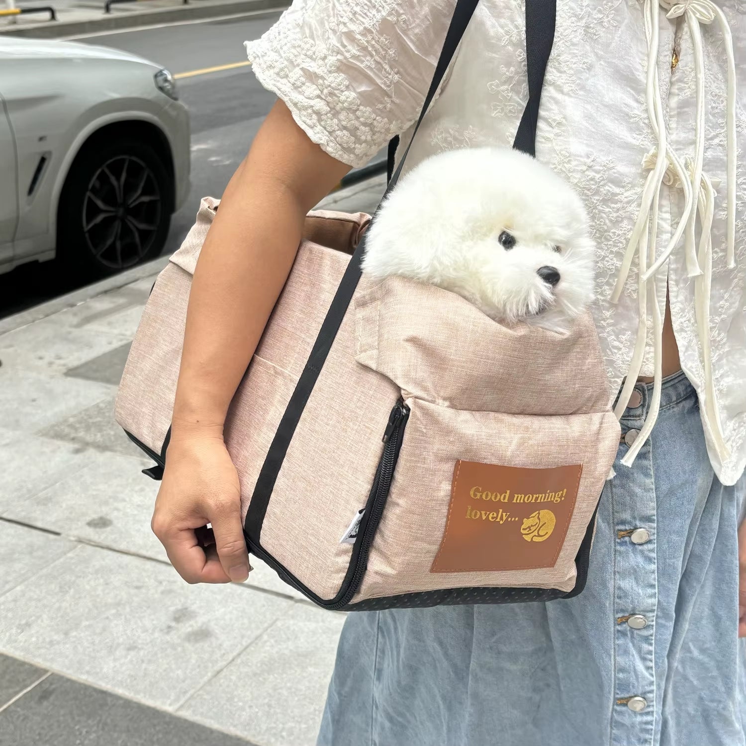 Cama Asiento De Coche Para Perro - Transportin De Viaje Seguro