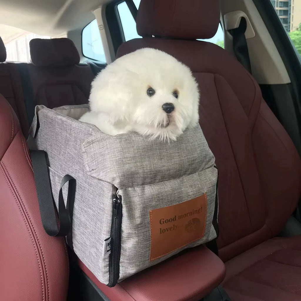 Cama Asiento De Coche Para Perro - Transportin De Viaje Seguro