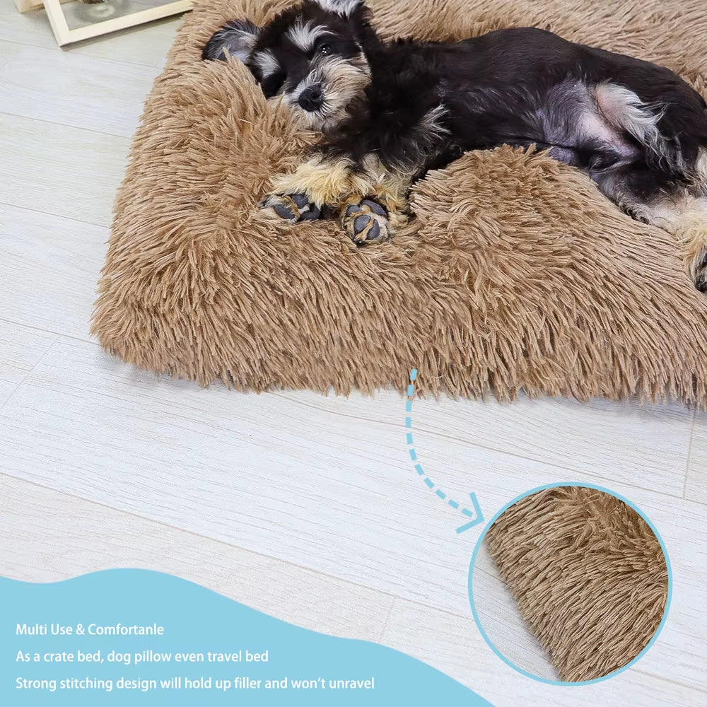 Cama Colchoneta Plush Lavable Antideslizante Para Mascotas